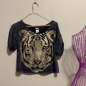 Black Tiger Graphic Short Sleeve Tee